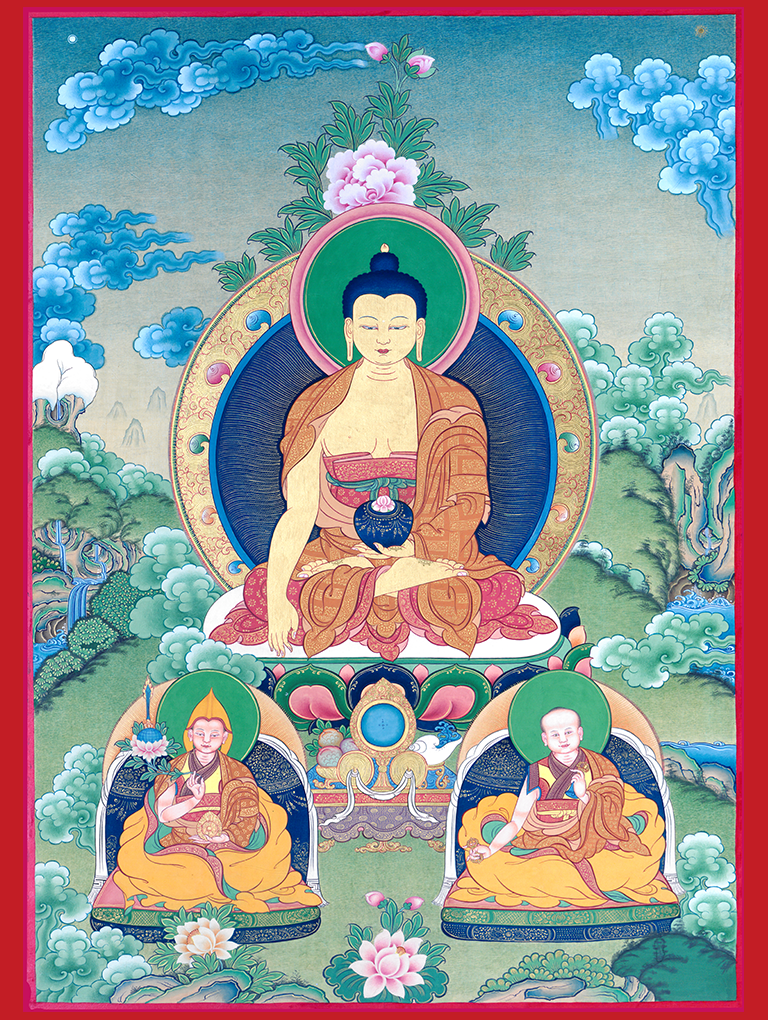 Buddha Shakyamuni with the Fifth Dalai Lama