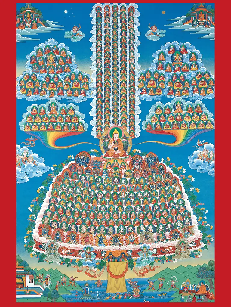 Gelug Refuge Tree (Tshogs zhing)